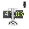 European Style Retro Digital Flip Down Clock 304 Stainless Steel Auto Mechanical Digital Flip Desk Clock for Home