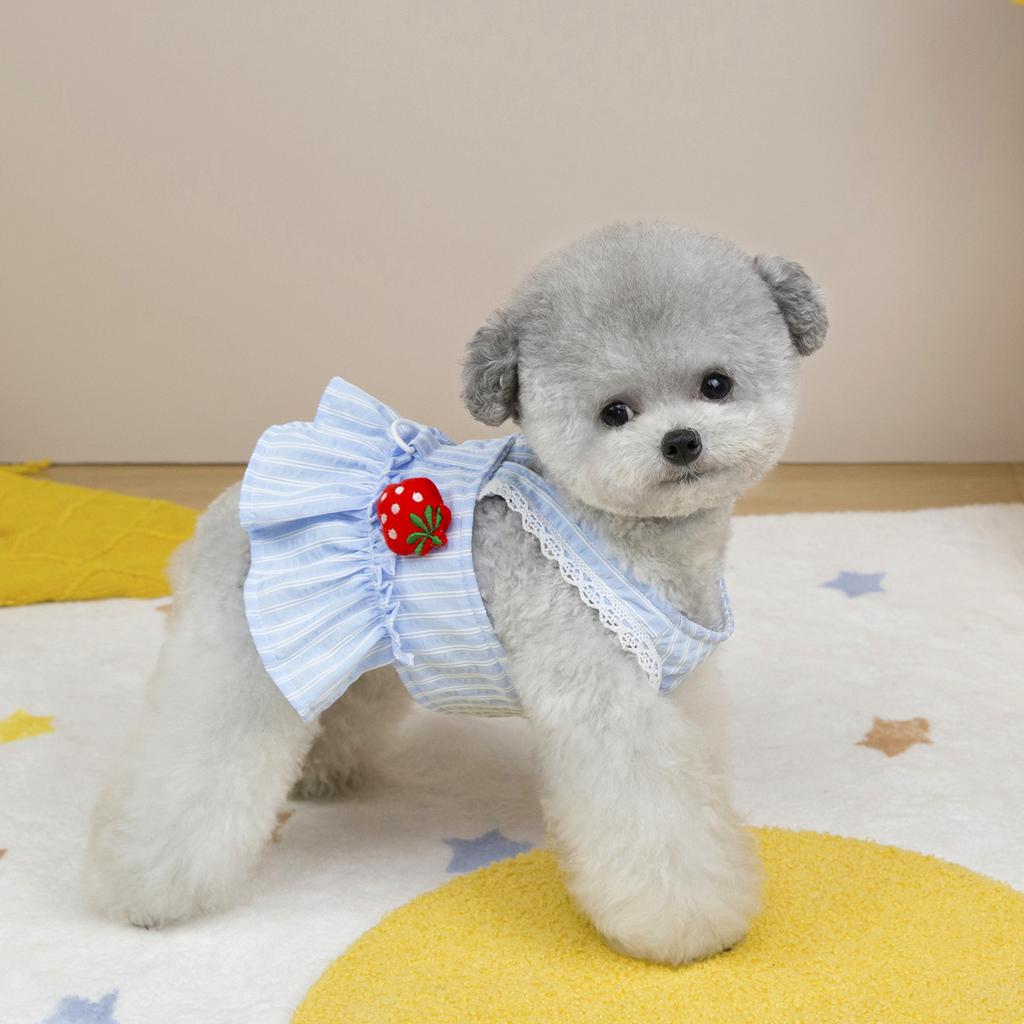 Летнее платье принцессы для собаки, юбка для котенка, питомца, милое, удобное, с бантом, платья для собак для маленьких и средних щенков, наряд для пуделя, чихуахуа