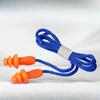 Silicone Corded Ear Plug Protector Anti Lost Reusable Hearing Protection Noise Reduction Safe Swimming Work Earplugs with Rope