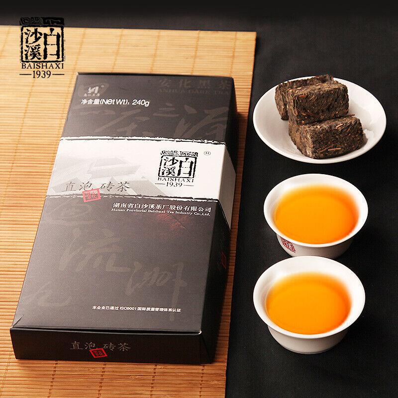 240g Premium Anhua Fu Cha Dark Tea Instant Assorted Black Tea Brick Healthy Drink