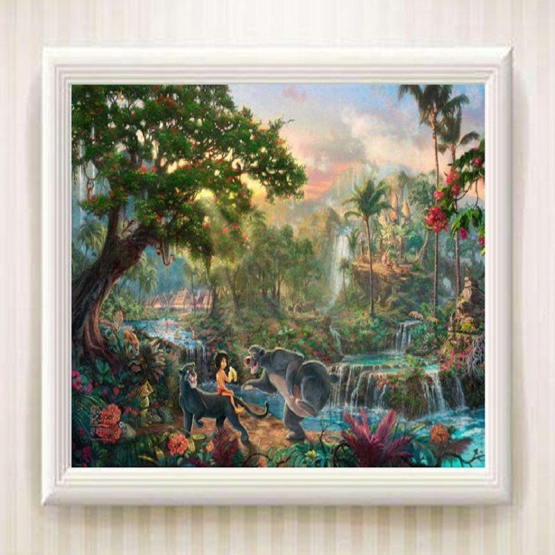 Холст Настенное Искусство Принцесса Русалочка Для Современного Сказочного Декора Спальни Мультяшный Стиль Красочная Картина С Рамкой Распылением Различные Размеры