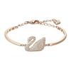 Swan Classic Кристаллическая регулируемая металлическая цепочка Браслет для женщин Розовое золото 5142752