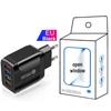 Цветное 4-портовое USB-зарядное устройство для путешествий 5 В / 2,4 А, быстрая зарядка, австралийский стандарт