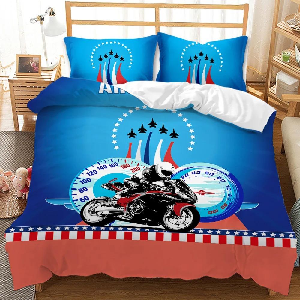 Car Race 3D Duvet Cover Set  King Queen Double Twin Single Size Bed Linen Set