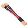 XT60 Parallel Battery Pack Connector Adapter 14AWG Cable for RC Lipo 1 Male to 2 Female