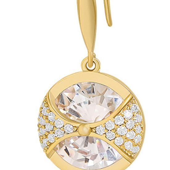 1 пара серег-крючков, круглые подвески, украшения из стразов, нежные, долговечные серьги-капли для свадьбы