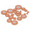25Pcs Saxophone Pads Brown Sheepskin Sound Hole Resonator Gasket Wind Instrument Parts