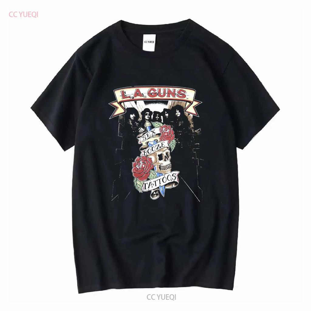 LA Guns T Shirt Tour 89 Cocked Loaded Sizes S to XXL New long or short sleeves vintage Washed Casual homme