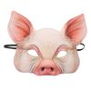POPETPOP Animal Half Mask, Pig Half Mask, Halloween EVA Half Face Animal Masquerade Mask, Cosplay, Haunted House, Costume Parties, Festivals, Pink