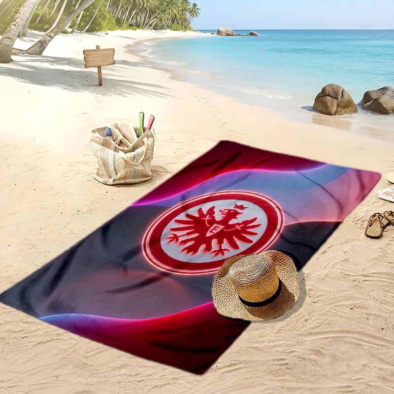 Пляжное полотенце Eintracht Frankfurt Football Print, Большое Мягкое Быстросохнущее Полотенце для Пляжа Кемпинга Плавания