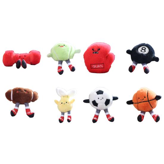 Doll Pendant Hanging Decoration Sports Theme Design Soft Plush Fabric Doll Charm Soccer Basketball Badminton Styles Doll Toy