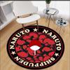 Anime Naruto Print Carpet  Area Rugs Round Carpet for Living Room Floor Mat Flannel Anti-Slip Mat for Children