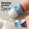 [Нескользящие швейные наперстки] 2 шт./1 компл. Силиконовые нескользящие швейные наперстки-напальчники | Инструмент для вышивания, Напальчники для вышивания крестом