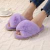 Модные детские новые пушистые плоские тапочки для женщин для дома с открытым носком теплые тапочки для спальни пена с памятью модные мягкие домашние облачные шлепанцы 2025