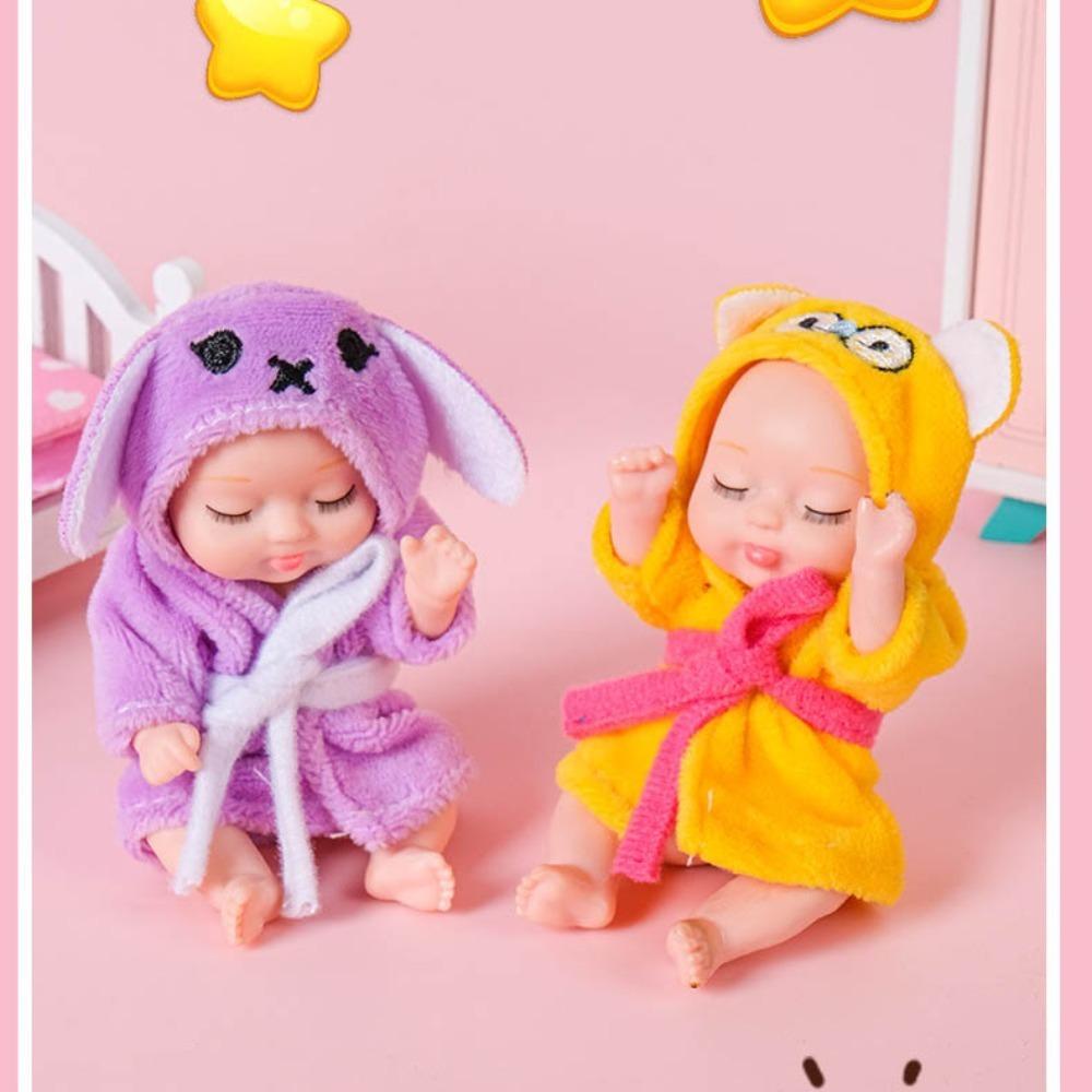 Adorable Mini Doll Simulated Animal Clothes Best Gift Lifelike Realistic Baby For Kids