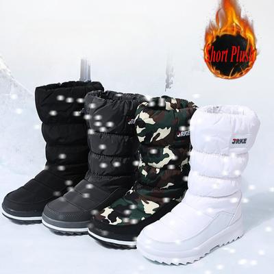 Женские зимние сапоги на платформе, толстые плюшевые водонепроницаемые нескользящие сапоги, женская мода, теплая меховая обувь для женщин, Botas De Mujer