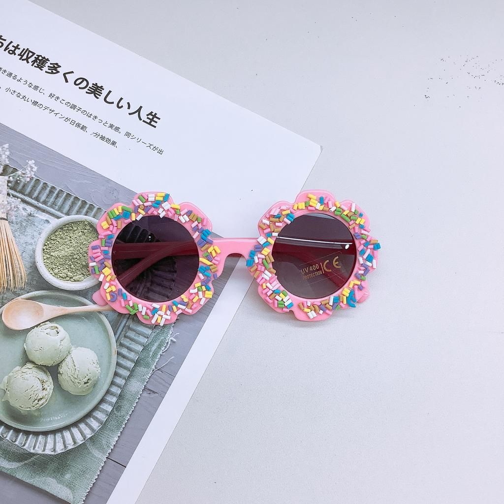 New Version Of Fashion Sunglasses Children'S Diy Flower Shape Baby Sunglasses Children'S Glasses
