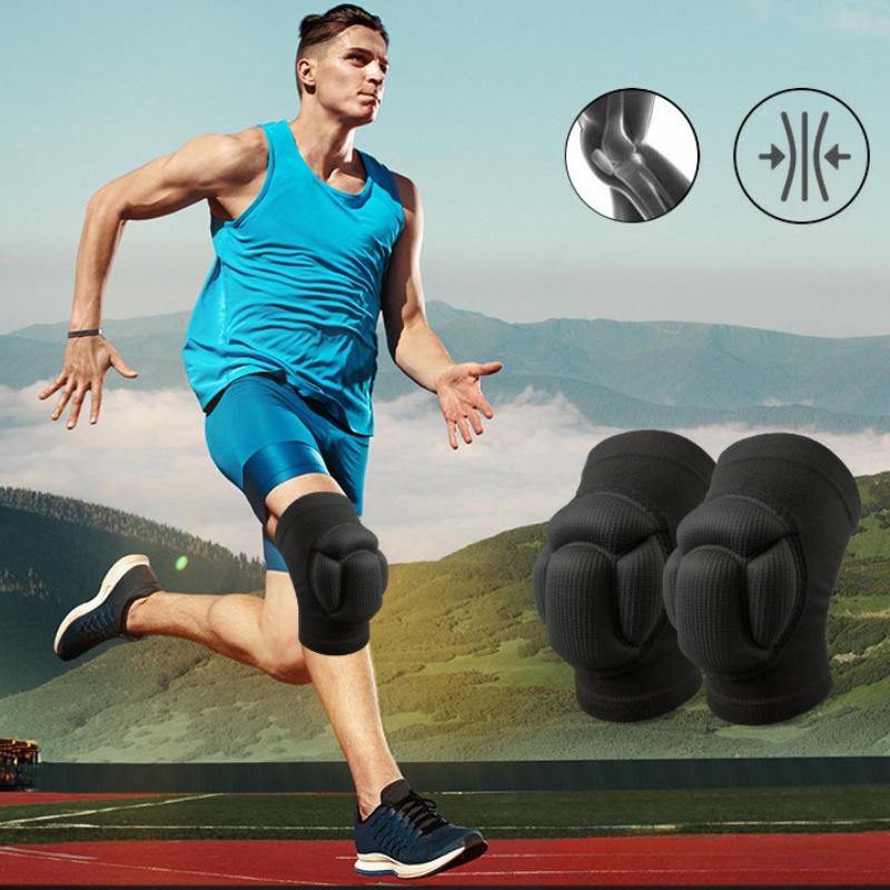 1 пара спортивных утолщенных наколенников для волейбола, экстремальных видов спорта, наколенник, поддержка танцев, эластичная защита от столкновений, наколенник