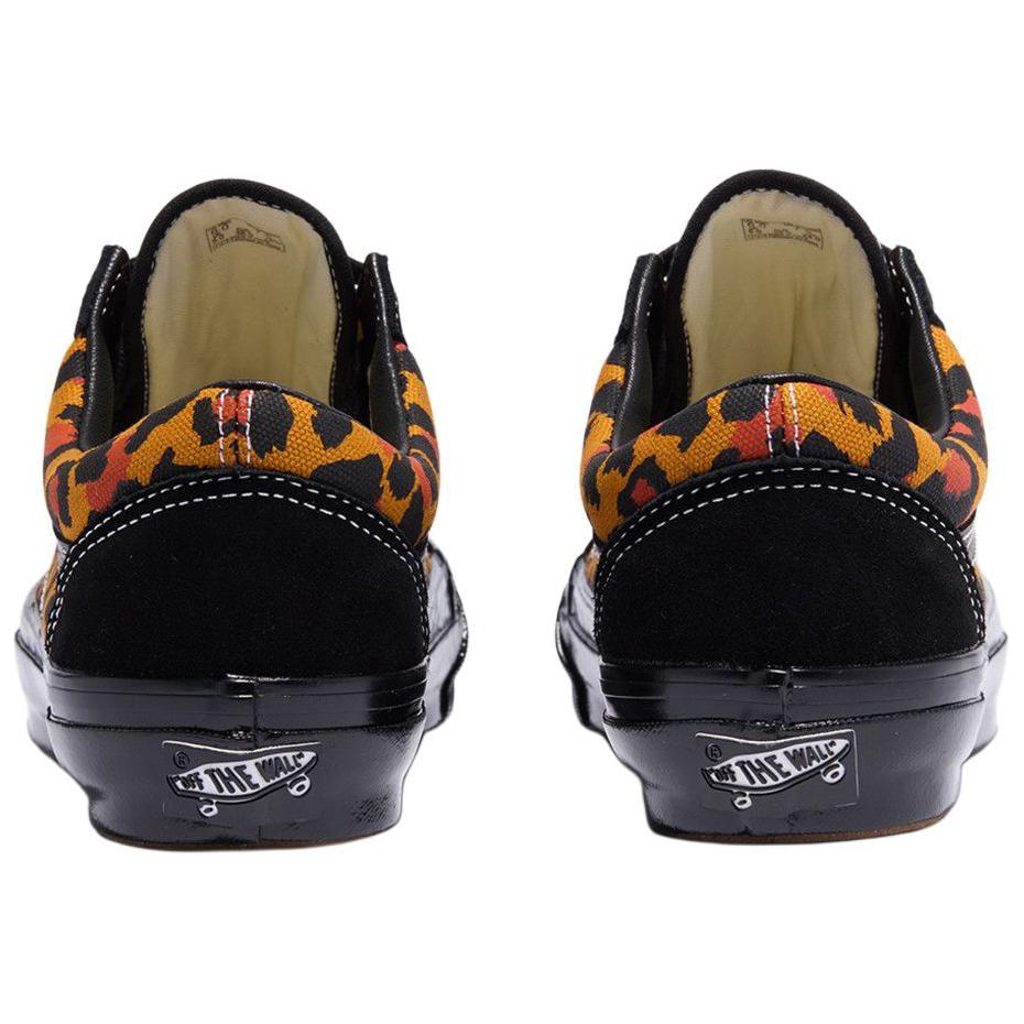 Vans Old Skool Мягкие Удобные Низкие Кеды для Скейтбординга Унисекс Кроссовки Черные Оранжевые VN000D56BKA1