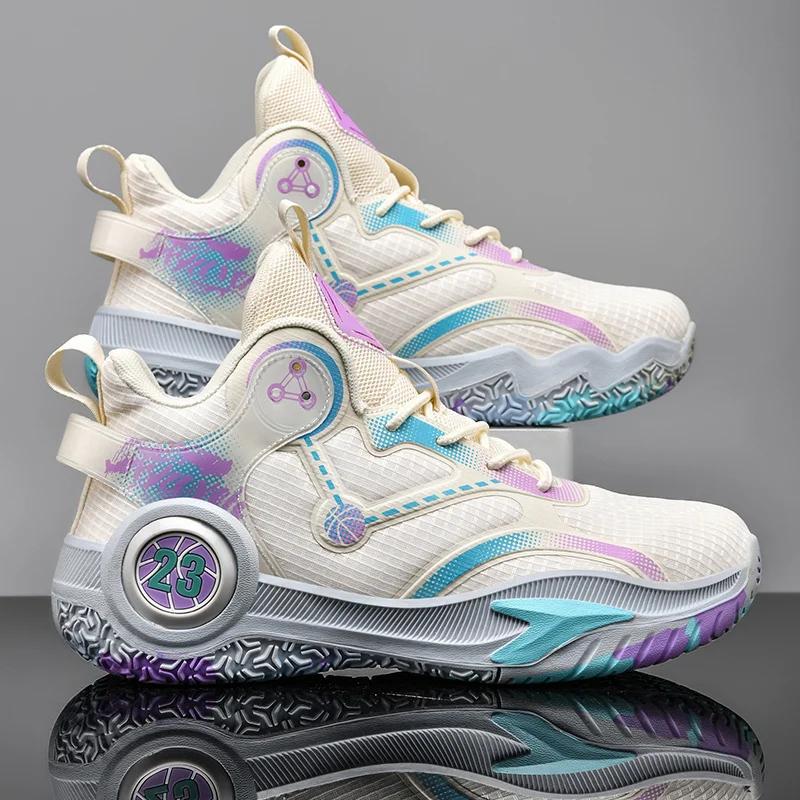 Мужские баскетбольные кроссовки для тренировок на спортивном поле, нескользящие, студенческие, оригинальные дышащие кроссовки для спорта на открытом воздухе, мужские баскетбольные кроссовки