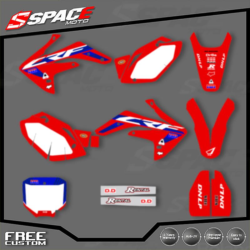 SPACE Custom Motorcycle Graphics Background Decal Stickers Kits for HONDA CRF150 2007 2008 2009 2010-2020 CRF150R