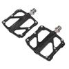 1Pair Bike Flat Platform Pedals Mountain Road Bicycle Aluminum Ultra Light with 3 Bearings for Replacement
