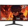 Изогнутый игровой монитор Z 300 Гц 27 дюймов 1 мс дисплей LED FHD UG27S Z-Edge 1920x1080/Антибликовое покрытие/Панель VA/Изогнутый/Ультра