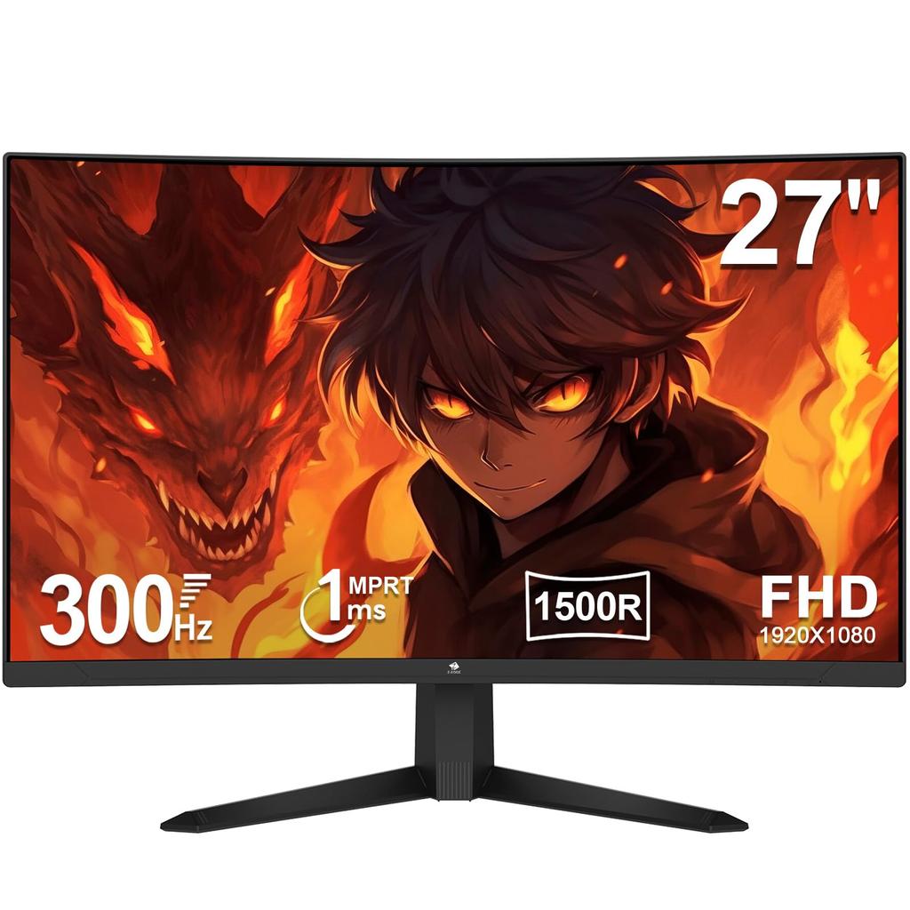 Изогнутый игровой монитор Z 300 Гц 27 дюймов 1 мс дисплей LED FHD UG27S Z-Edge 1920x1080/Антибликовое покрытие/Панель VA/Изогнутый/Ультра