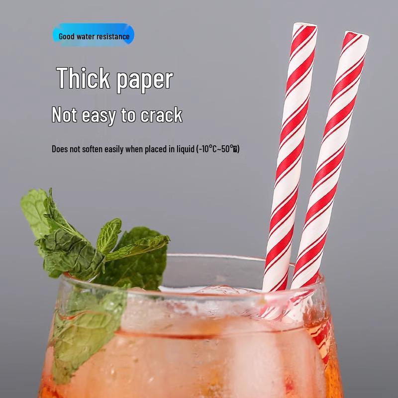 100 Eco-Friendly Colored Paper Straws: Disposable, Creative Party Straws for Juice & Cocktails