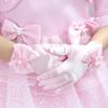 Kids Girls Gorgeous Satin Fancy Gloves for Special Occasion Dress Formal Wedding Pageant Party Short Girls Gloves