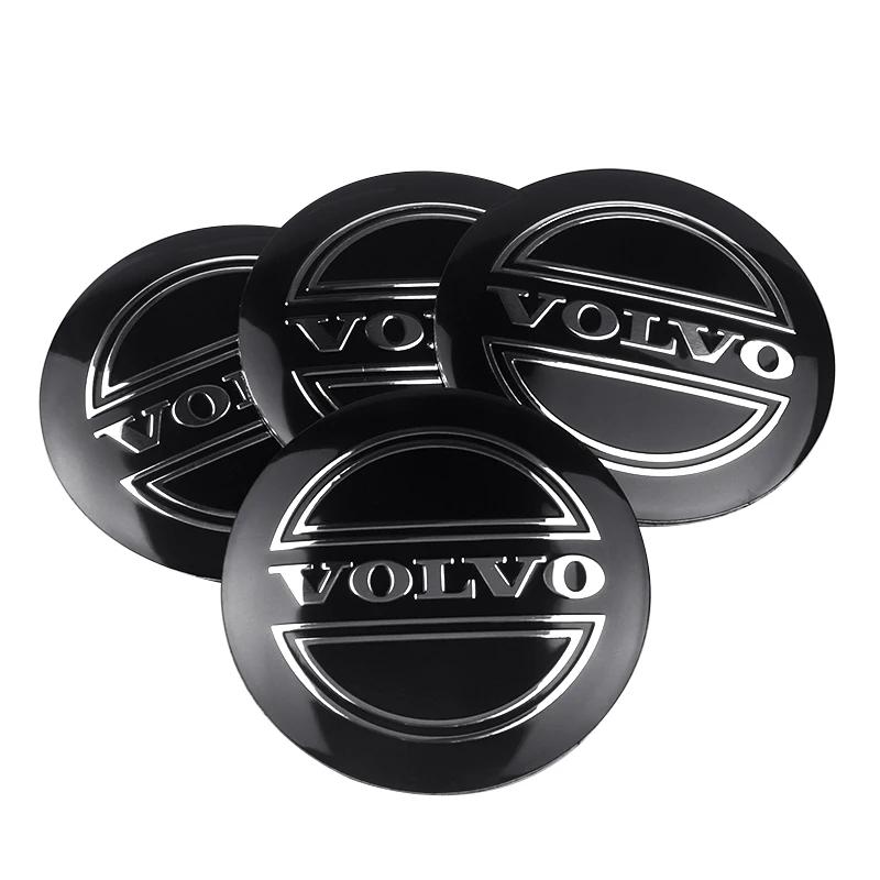 56MM 4Pcs Car Logo Wheel Hub Center Sticker Accessories For Volvo ES90 EC40 EX40 EM90 XC90 V90 V60 XC60 V40 S80 S60 S90 C40 XC40