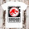 230 г/м² 100% хлопок Динозавр Пятнистый здесь Стиль Дизайн Топ Арт Ретро Футболка Бестселлер Футболка 8990