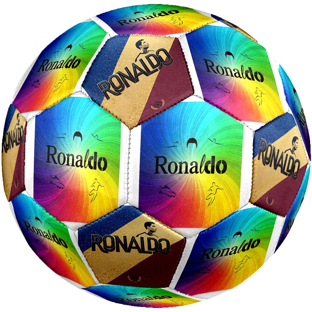 Ronaldo's Golden Marble Size 5 Soccer Ball Machine Sewn Indoor/Outdoor Training and Matches Sports Enthusiast Gifts