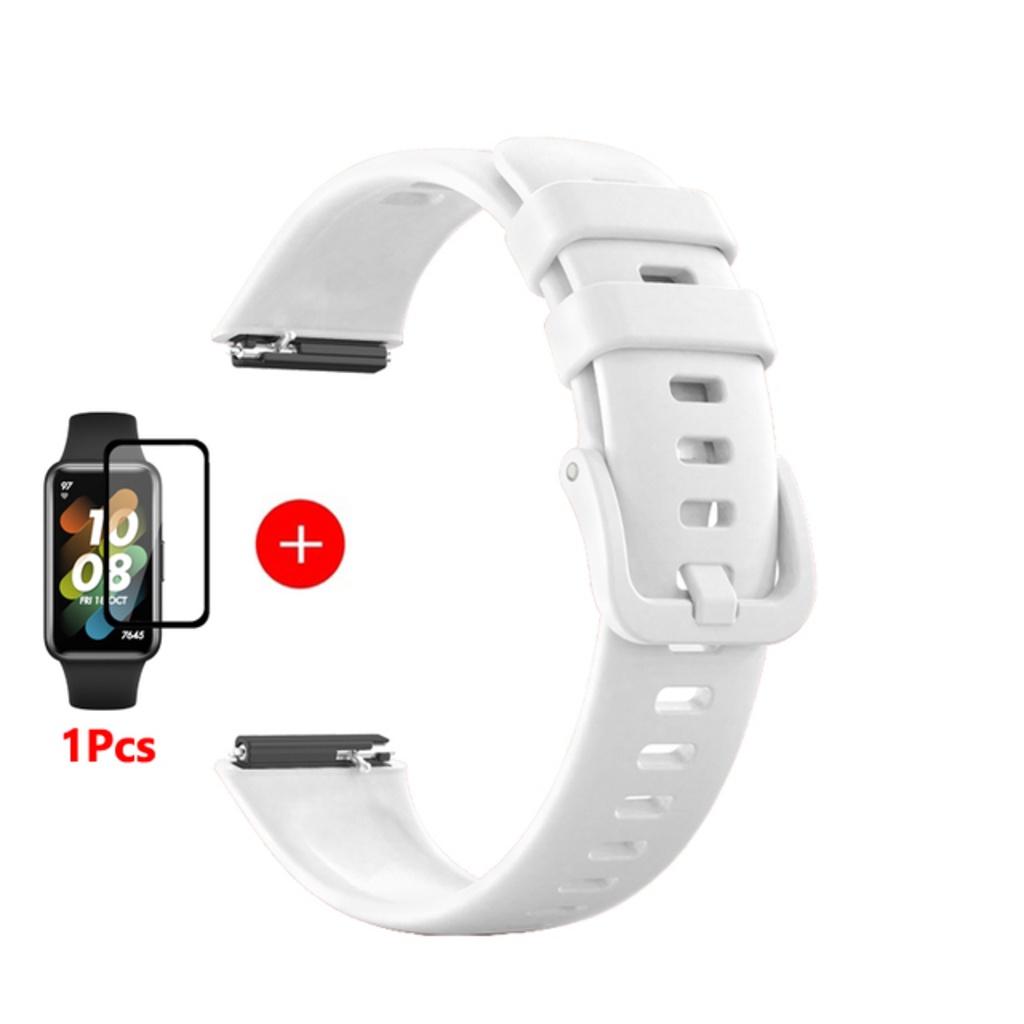 Силиконовый ремешок для Huawei Band 8 7 6/Honor Band 7 6, сменный браслет, ремень для браслета 8, защитная пленка для экрана