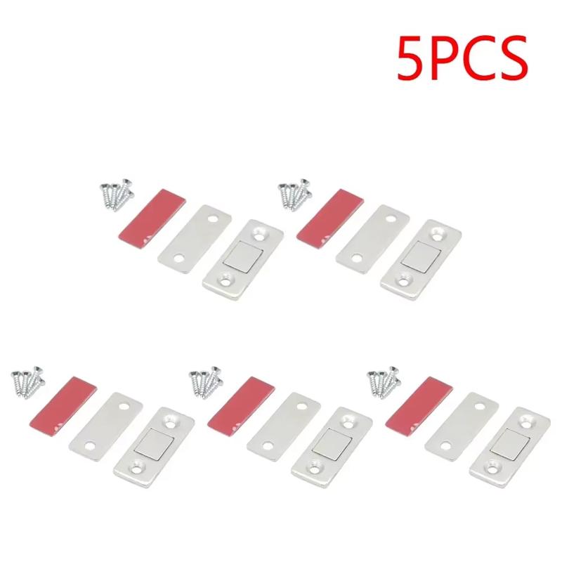 Magnetic Cabinet Catches Door Stops Magnet Invisible Soft-Catch Ultra-Thin Hidden Door Closet with Screw for Furniture