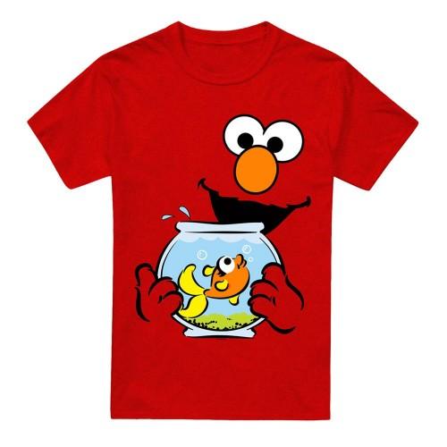 Sesame Street Unisex Adult Elmo & Dorothy Face Heather T-Shirt