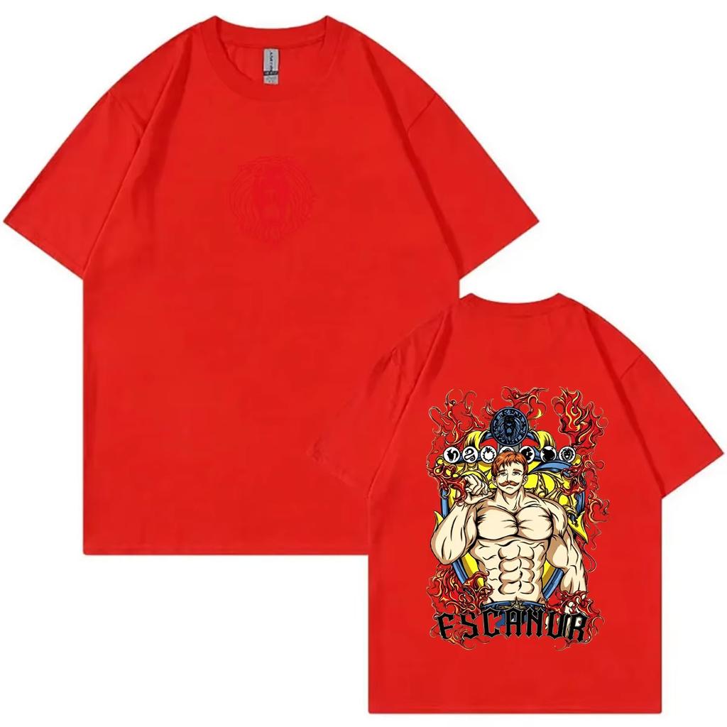 Summer Hot Sale Anime The Seven Deadly Sins Tshirt Lions Sin Of Pride Escanor Graphic T Shirt Unisex Harajuku Round Tshirt
