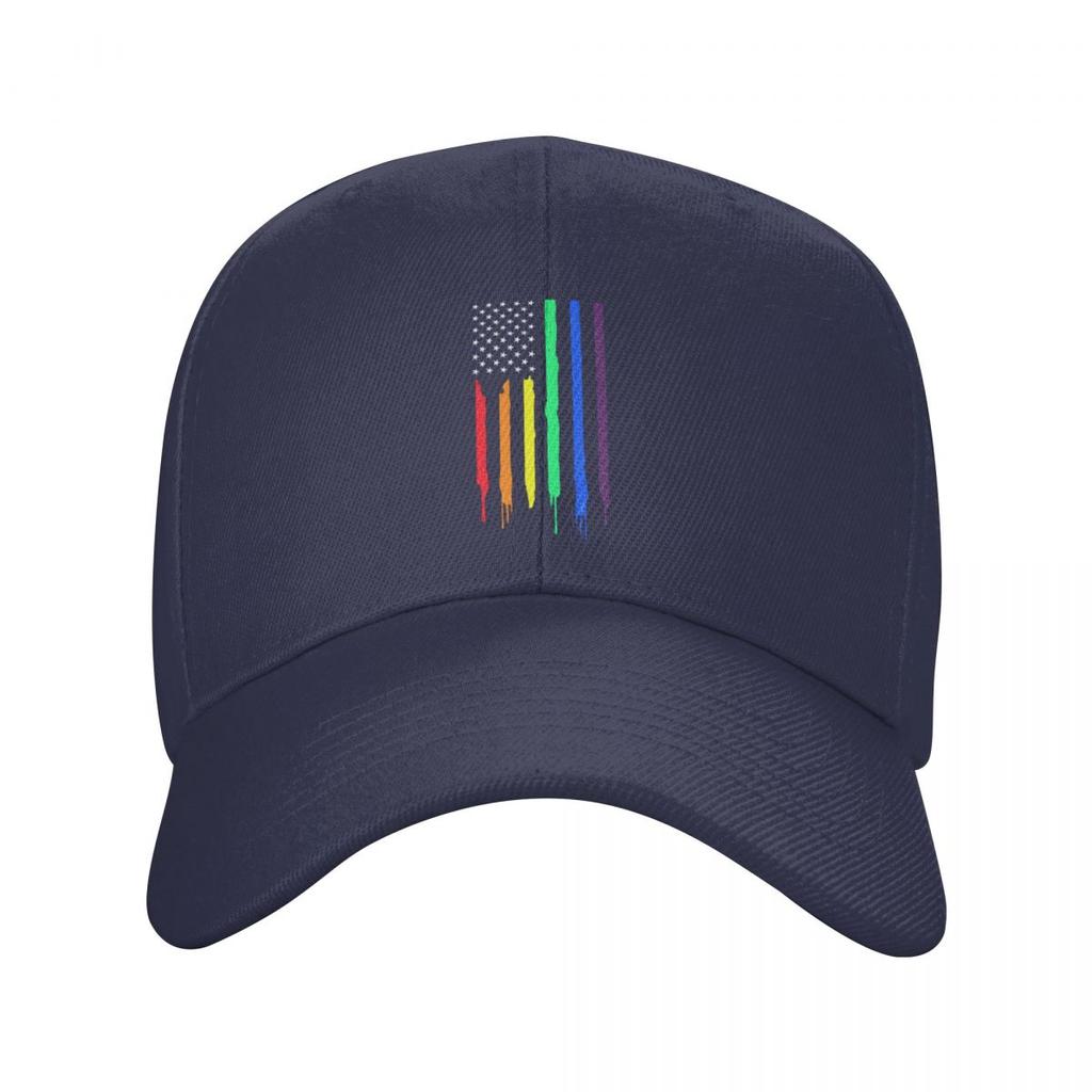 Rainbow American Flag Gay Pride Baseball Cap Sports Unisex Women's Adjustable LGBT Lesbian Dad Hat Summer Hats Snapback Caps
