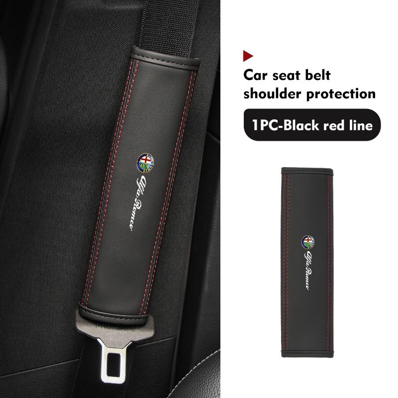 AJKRY1 Car Seat Belt Cover Shoulder Pad Protector Cover Safety Belt Padding Pad Cushion For Alfa Romeo Giulietta GT 159 147 156 Mito
