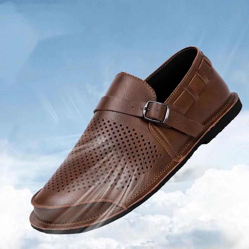 Retro Style Men Loafers Leather Casual Shoes Handmade Moccasins Breathable Mens Driving Shoes Comfort Man Slip On Flats