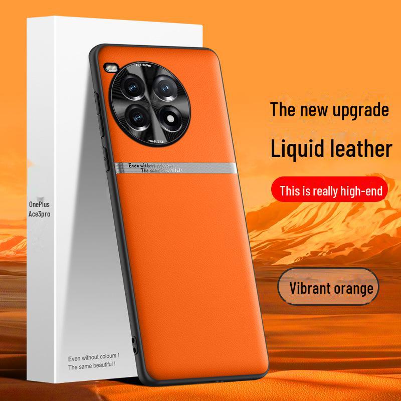 Чехол для телефона OnePlus Ace3 Pro Liquid Leather — защита от падений и загрязнения