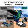 3 In 1 Magnetic Wireless Charger Stand For Magsafe iPhone 16 15 14 13 Pro Max Apple Watch 9 8 AirPods Pro Fast Charging Station