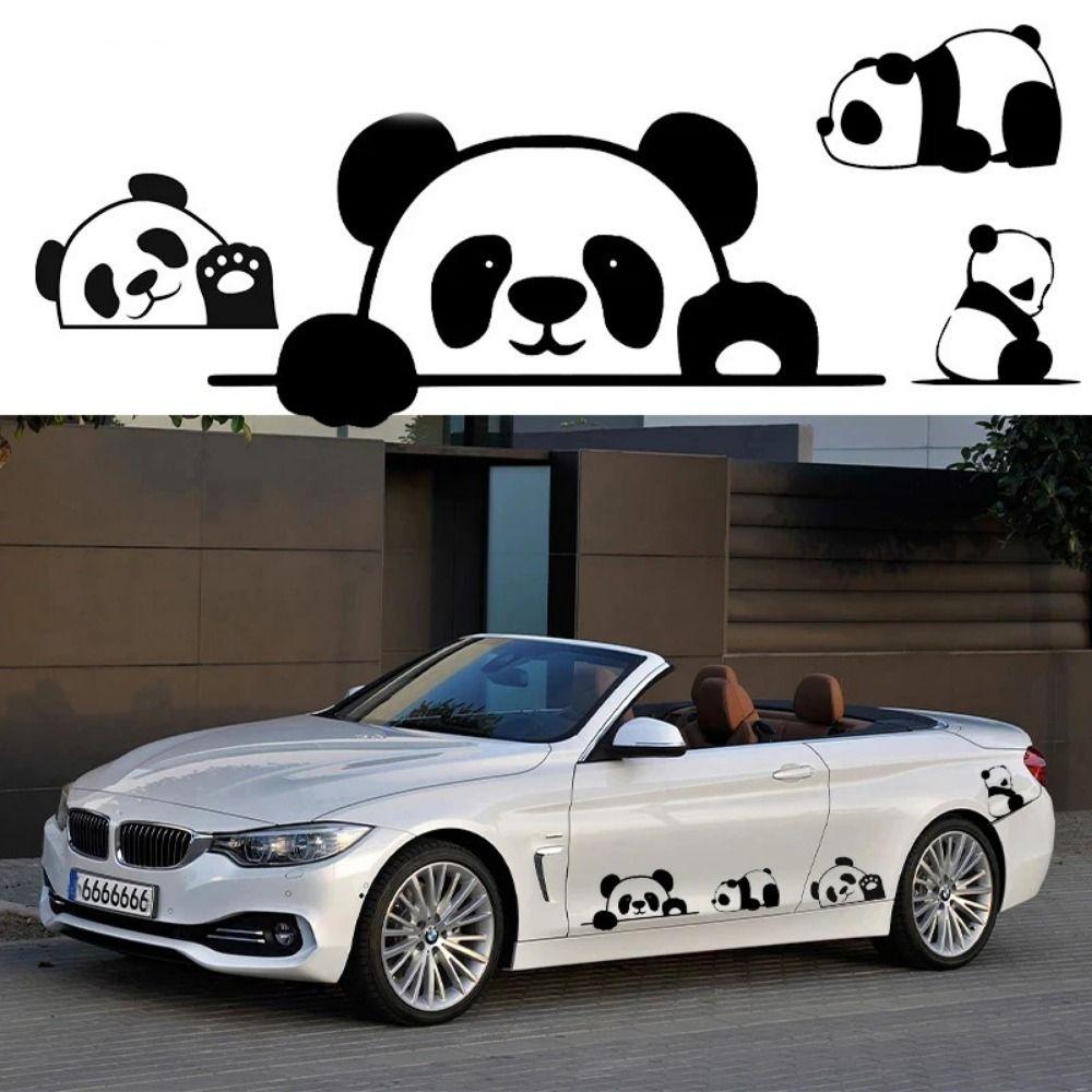 Vinyl Car 3D Panda Stickers Universal Simulation Panda Cars Decal  Car-Styling