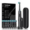 Rotating Round Head Electric Toothbrush with Travel Case for Adults