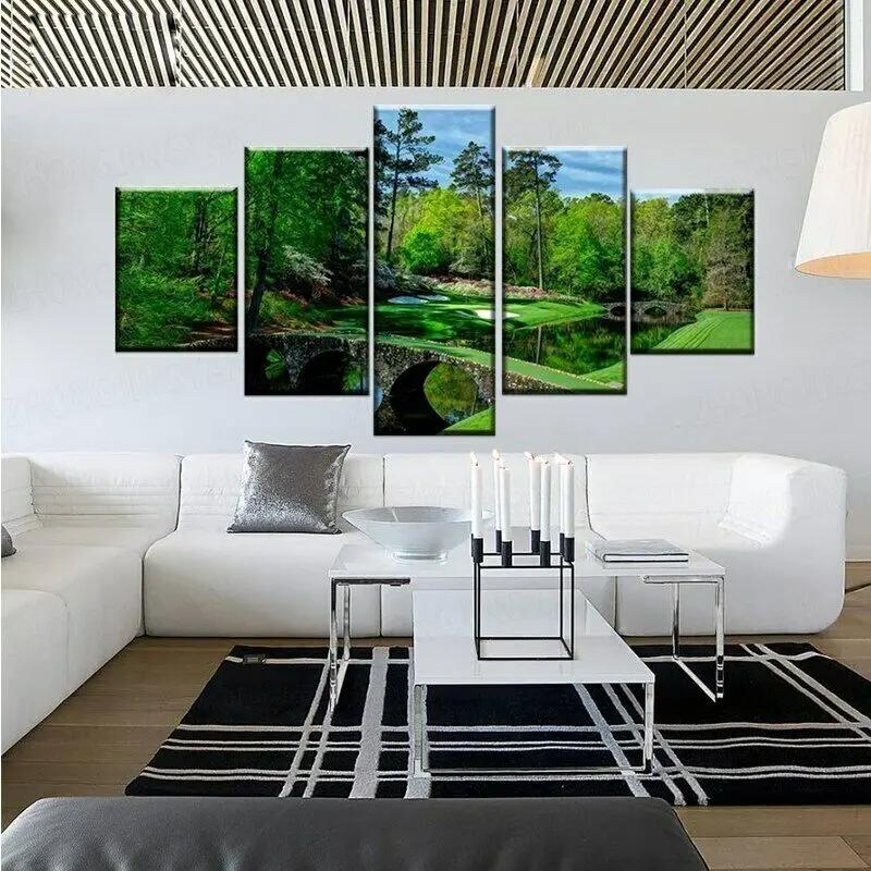 Поле для гольфа Augusta Masters холст настенный художественный принт постер домашний декор HD печать фотографии 5 шт. декор комнаты без рамки