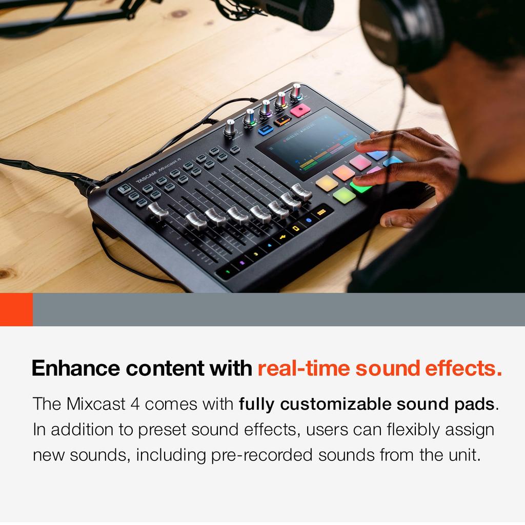 TASCAM Mixcast 4 Аудиоинтерфейс/Рабочая станция для подкастинга/USB