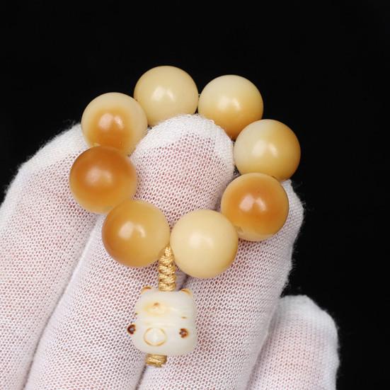 Ручная нить Белый корень Бодхи Ручное скручивание Обжарка на древесном угле Нить с кошачьим когтем Обертывание кончика пальца Мягкая ручка из бусины Будды Игривый кусок