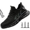 Labor Protection Men Steel Head Anti-impact Anti-puncture Four Seasons Breathable Lightweight Air Cushion Safety Work Shoes D127