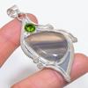 Натуральный флюорит, перидот, ювелирная подвеска из стерлингового серебра 925 пробы 2,88" j6V16