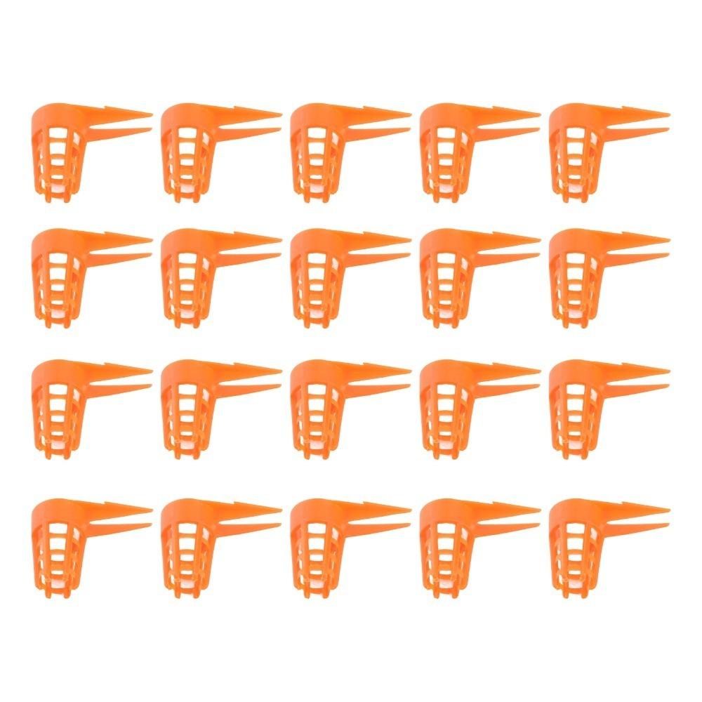 20pcs Ventilated Bee Cells Cover Plastic Protective Bee Cage Plastic Bee Cage Professional Use